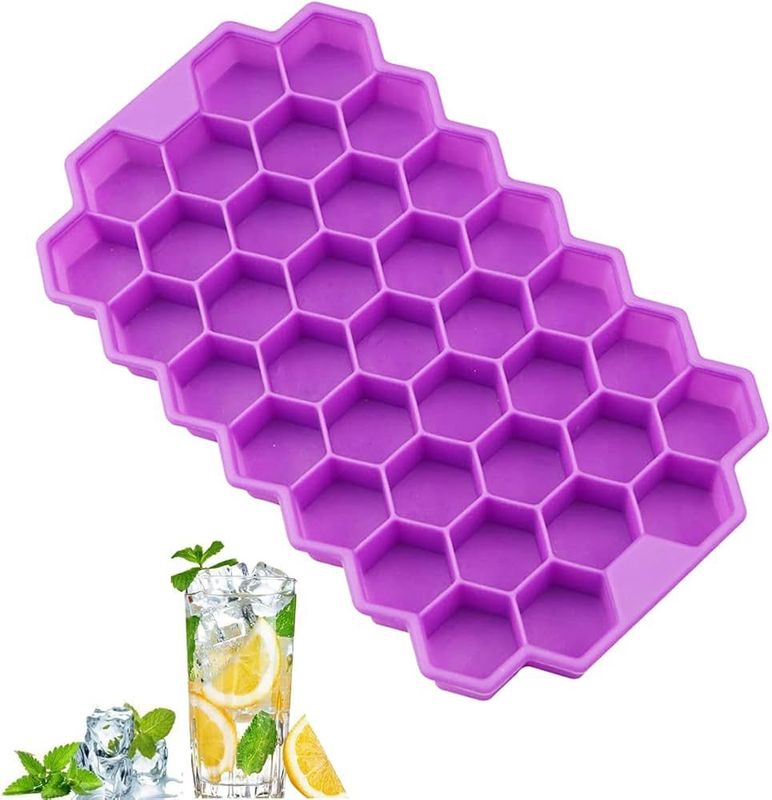 High Quality Reusable Silicon Ice Cube Tray With Lid #VP032