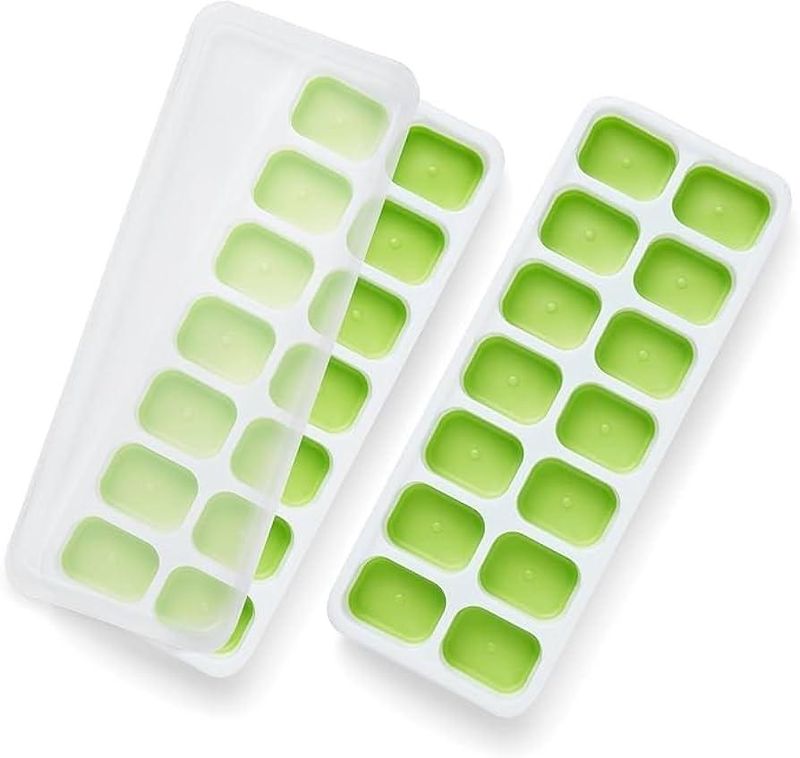 Reusable Silicon Ice Cube Tray With Lid #VP065