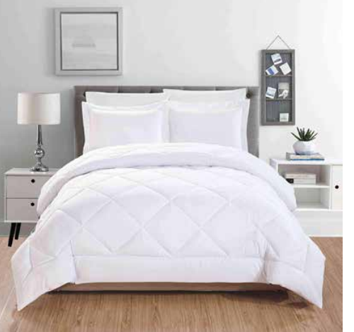 Butterfly White Microfiber Duvet 400 gsm Super King Size 270x270cm