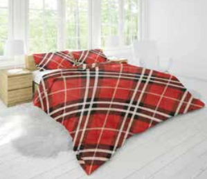 Butterfly Masai Checks Microfiber Comforter King Size 6x6 400gsm