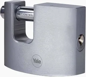 Yale Y124/60/110/1 Brass Padlock, 60mm, Chrome Finish