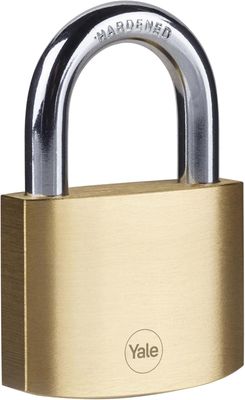 Yale PL-YE1/70/137/1 70mm brass padlock, 3 keys