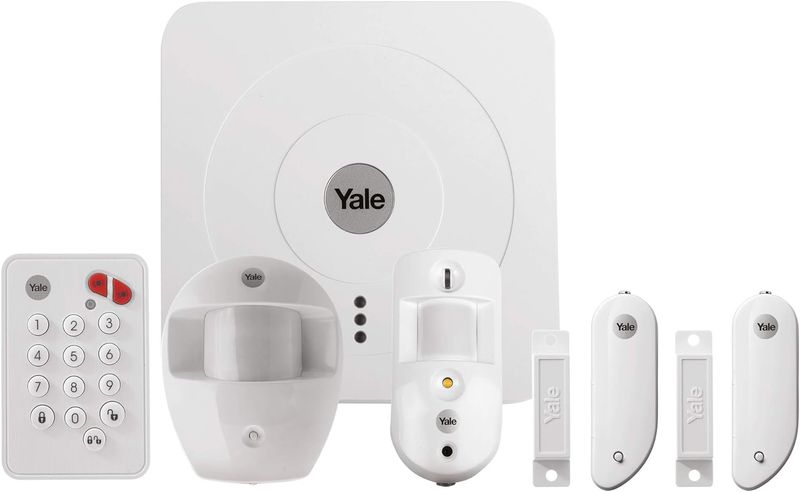 Yale SR-3200i – Smart Home Alarm Vision+ Package, Complete Wireless Anti-Intrusion System: 104dB Siren + Motion Detectors + Opening | Push Notifications, Email and SMS