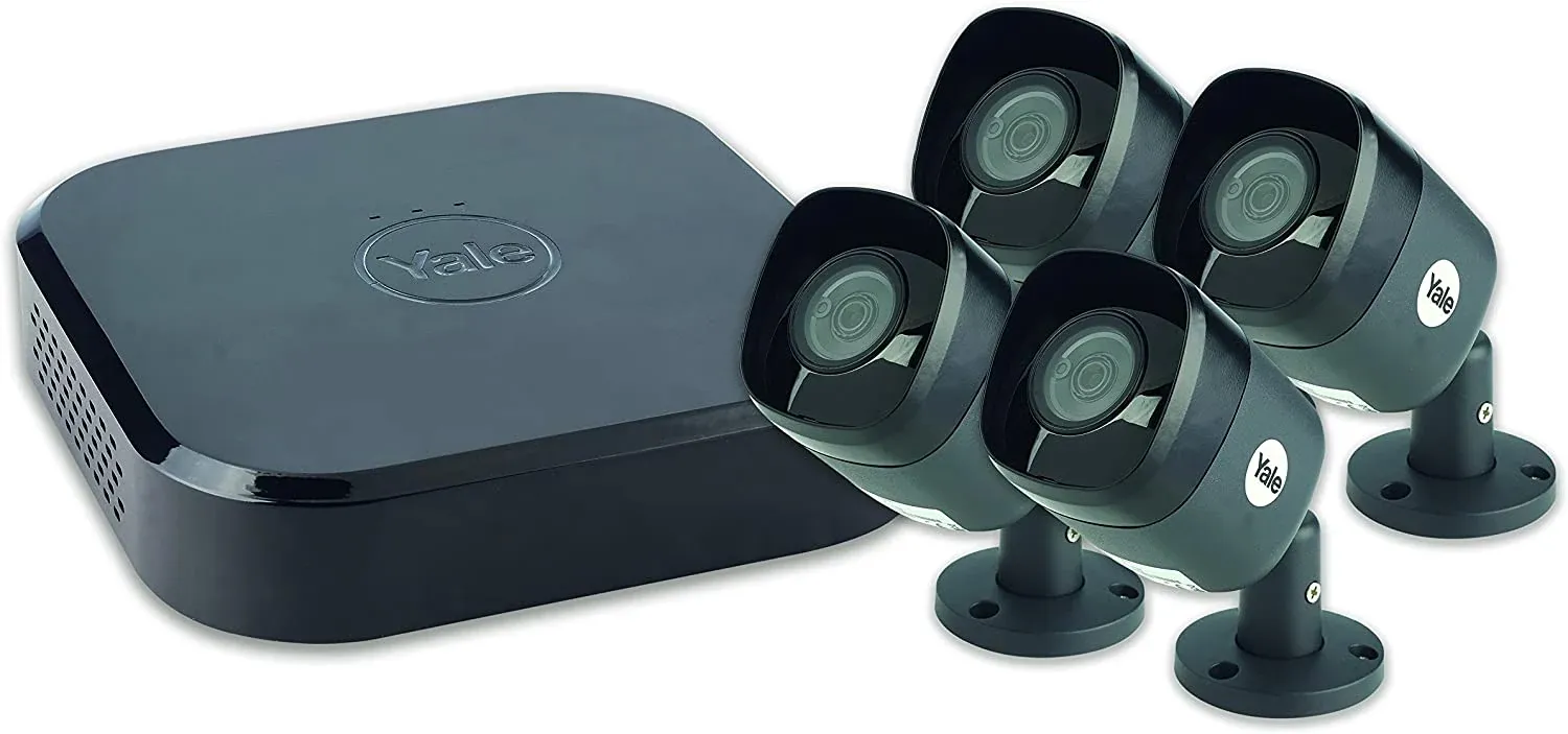Yale B-YSA402A-HD yale smart home view CCTV kit 4 channels DVR, 2 cameras, 1TB hard-drive