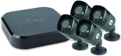 Yale SV-8C-4ABFX indoor Smart Home CCTV Kit-HD1080, 4 Camera, 8 Channel, 2TB Harddrive, Black, 1080p [Energy Class A+]