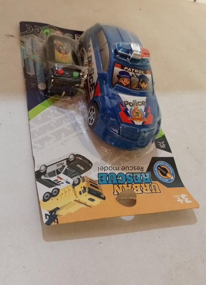 Urban Rescue Police Car Toy 10cm Snmt Strong Quality