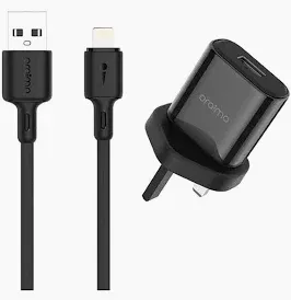 U65S+L53 - Oraimo UK 2A iPhone Charger Kit (Black)