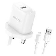 U66S+L53 - Oraimo UK 2A iPhone Charger Kit (White)