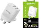 U67D+L53 - Oraimo UK 2.4A Dual USB iPhone Charger Kit (White)