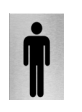 Union S-MS-150-75-SSS Stainless steel satin-male sign-Rectangular