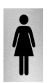 Union S-FS-150-75-SSS Stainless steel satin-female sign-Rectangular