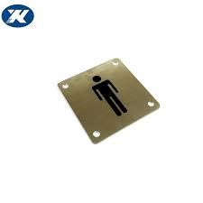 Union S-MS-150-75-PL S Brass-Male sign-Rectangular