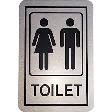 Union SP019SSS  Public Washroom Signage (MF/FS) SS Finish-170X130mm Rectangular