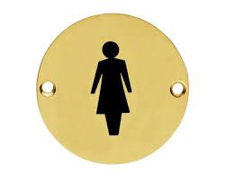 Union S-FS-76-PB Brass polished-female sign-Circular