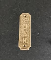 Union S-PUSH-300-75-PB Brass polished-&quot;PUSH&quot;