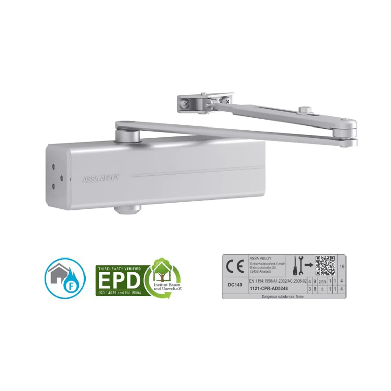 RACK A.PIN CLOSERW.ARM EN2/3/4 Door Closer