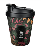 Titiz Termo Coffee Printed Coffee Cup, 400 ml - Multi Color AP-9221