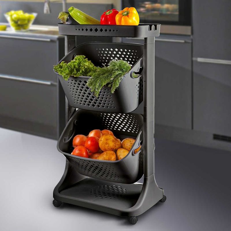 Titiz TP-747 Layered Multi-Purpose Organizer Basket Anthracite
