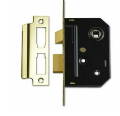 Union Locks 2294 Mortice Bathroom Lock 76mm - Brass 2L-2294-PL