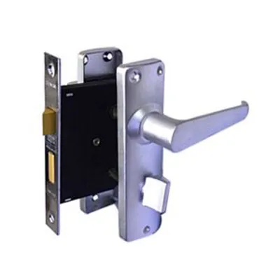 Union 2 Lever Bathroom Lock with Aluminium Martin Handle 2L-680-06-95-AS