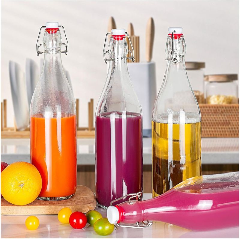 BA Clear Glass Bottles with Airtight Stoppers 250ML