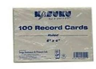 Kasuku Record Cards 6 X 4 Inches 100 sheets