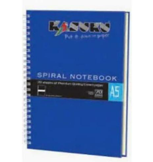 Kasuku Spiral Note book H/C A5 Ruled 70 sheets