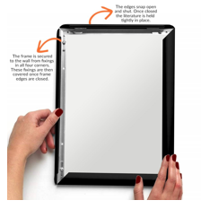 Aluminum  A2 Snap Frame - 25mm PL-R25-A2-BK
