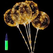 Balloons With LED Light - Large Size 12inch - Lights Up to 15 Hours Gold (LED-BALLOON-GD )