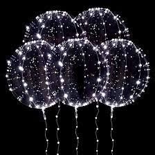 Balloons With LED Light - Large Size 12inch - Lights Up to 15 Hours Silver (LED-BALLOON-SR)