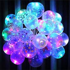 Balloons With LED Light - Large Size 12inch - Lights Up to 15 Hours Assorted colours (LED-BALLOON-ASTD)