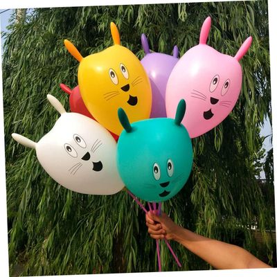 Rabbit Balloon With Offset Printing, 5Pcs/Pkt BK-1085