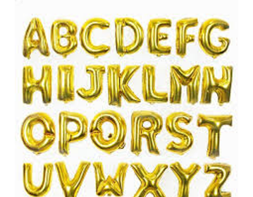 Foil balloon 16" letters A-Z in gold
