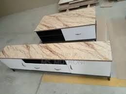 TV Stand 1.8 Metres White Top with Marble Effect TV05 with matching Coffee Table CT05