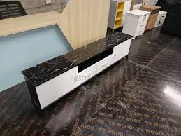 TV stand 1.8 Meters With Marble Effect black Top RY-TV01
