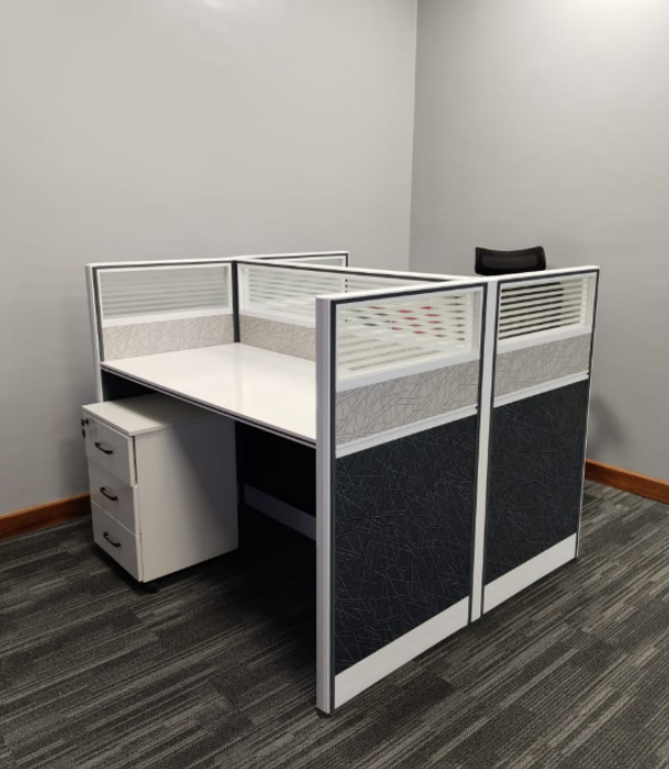 Workstation 2 person with Partition &amp; Drawers -KW-T22