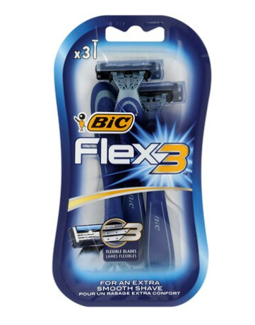 BIC Flex 3 Men&#39;s Disposable Razors Pack of 3