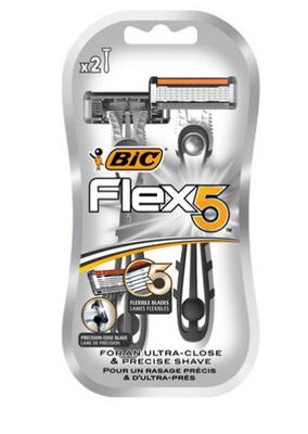 BIC Flex 5 Men&#39;s Disposable Razors Pack of 2