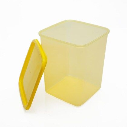 Gluman Square Plastic Storage Container Yellow 3.6 Litres