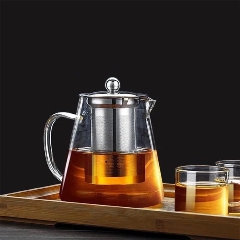 Heat Resistant Glass Tea Pot, Clear with Infuser, 950ml, 4 Cup KitchenPro