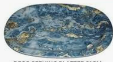 Servewell Deco serving platter 31cm blue marble design