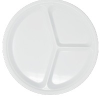 Oasis Melamine Partition Plate 11&quot; PO-07 Plain 6pcs pack
