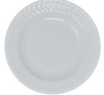 Oasis leaf design dinner plate 10&quot; PO-15 White or Cream 6pcs set