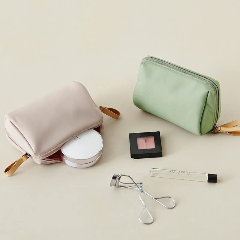 Makeup Bag for Women Cosmetic Pouch Handbag Purse Storage Bag Organizer with Compartments, 6.3&quot;L x 2.8&quot;W x 4&quot;H  Green, Blue or Beige BeautyPro