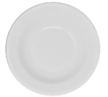 Melamine white deep soup plates 10 inch diameter P-022 6pcs set