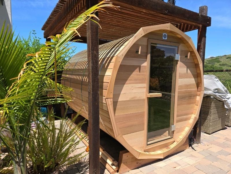 Barrel Sauna 8 Person Sauna Cabin Pinewood
