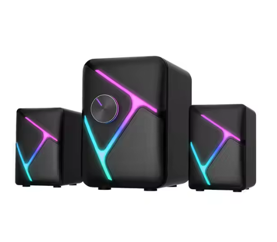 Havit 2022 New Design Plug High Power Music Box V5.0 RGB LED Lights 2.1 Home Computer PC Subwoofer Speakers SK146BT