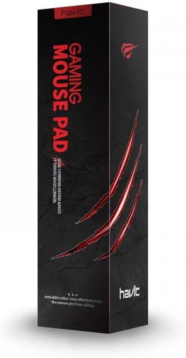 Havit HV-MP860 PC Series Mousepad, 70 cm x 30 cm Size, Black/Red