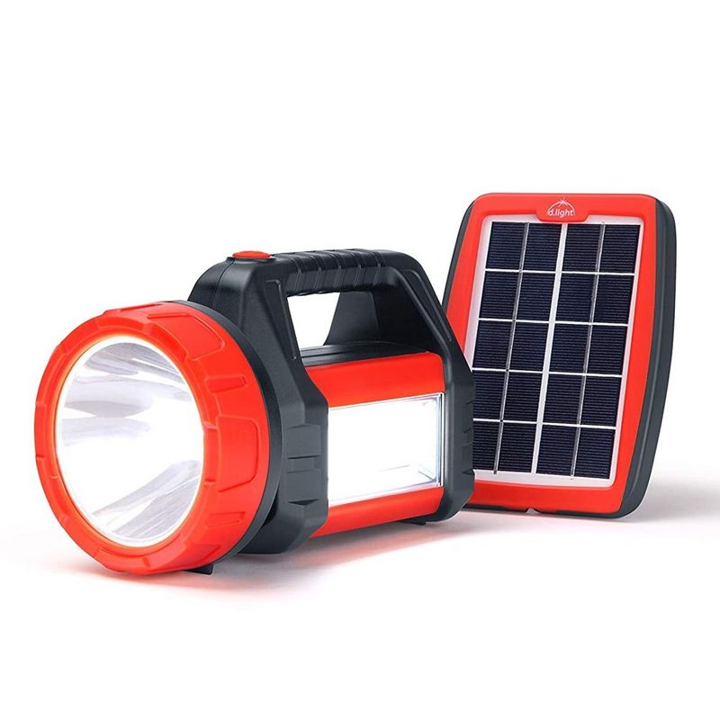 D.LIGHT ST100 Rechargeable LED Solar Light with Panel, high Power Solar kisan Torch Works for Long Distance Visibility LIGHTPRO
