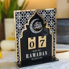 Ramadan Advent Calendar Acrylic black and Gold #TXTB408